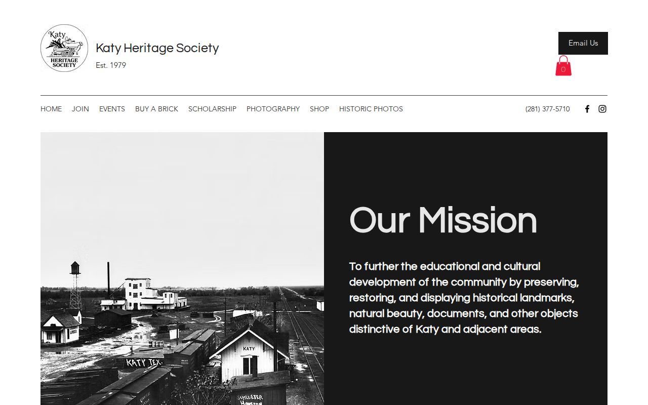 Katy neighbors page view of Katy Heritage Society local history resources